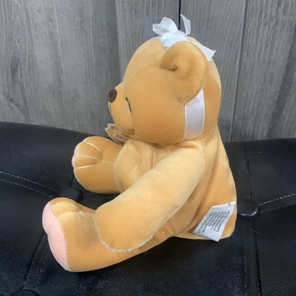 Retired Cherished Teddies Sara Teddy Bear Beanie With Satin Head Band & Tag - Picture 8 of 11